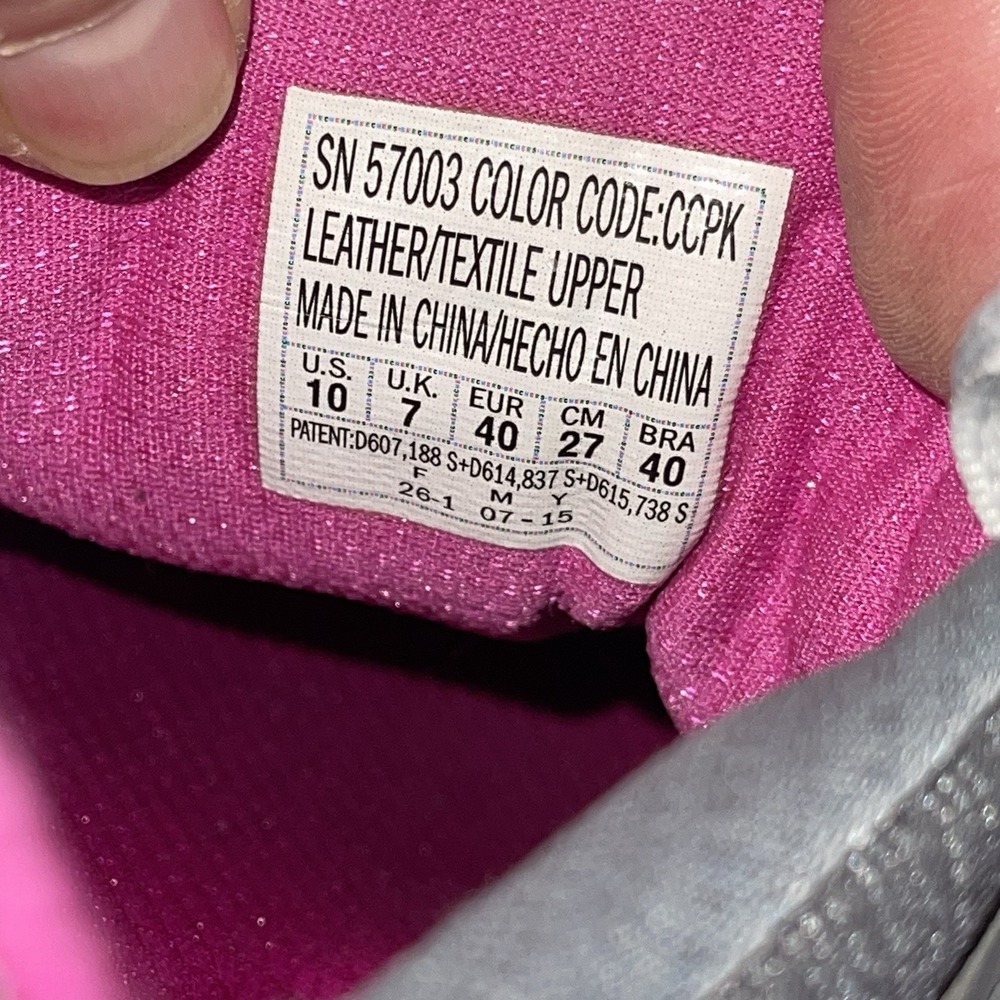 Sketchers Shape Ups Walking Toning Women's 10 Gray Pink Air Cooled Memory Foam - Picture 10 of 10